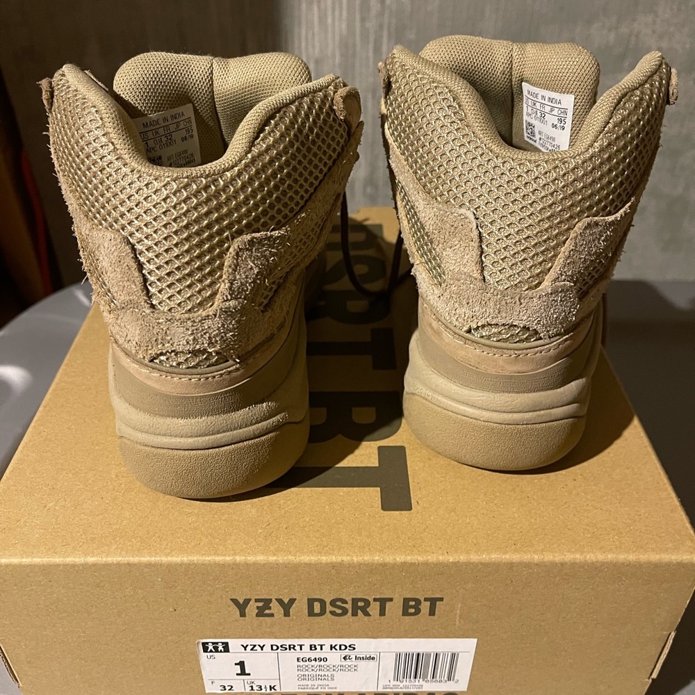 Yeezy boots slightly worn.